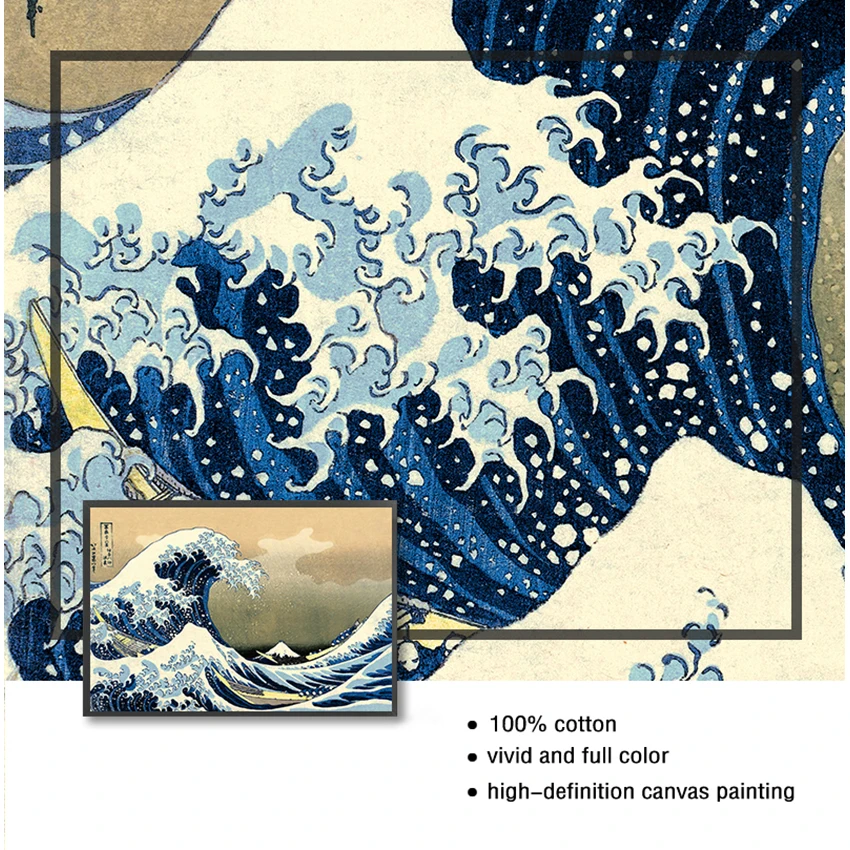 ki-yo！キャンバスアート Great Wave Kanagawa Canvas Painting | Great Wave Kanagawa