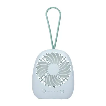

Portable Mini Shell Fans With Make Up Mirror Lady Lanyard Fan USB Rechargeable 5V Air Cooler