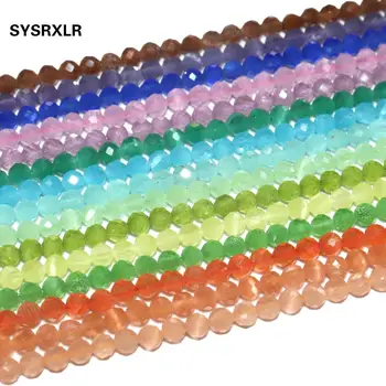

Wholesale Faceted 2MM 3MM Natural Stone Beads Cat Eye Gem Loose Beads For Jewelry Making Charm DIY Bracelet Necklace Material