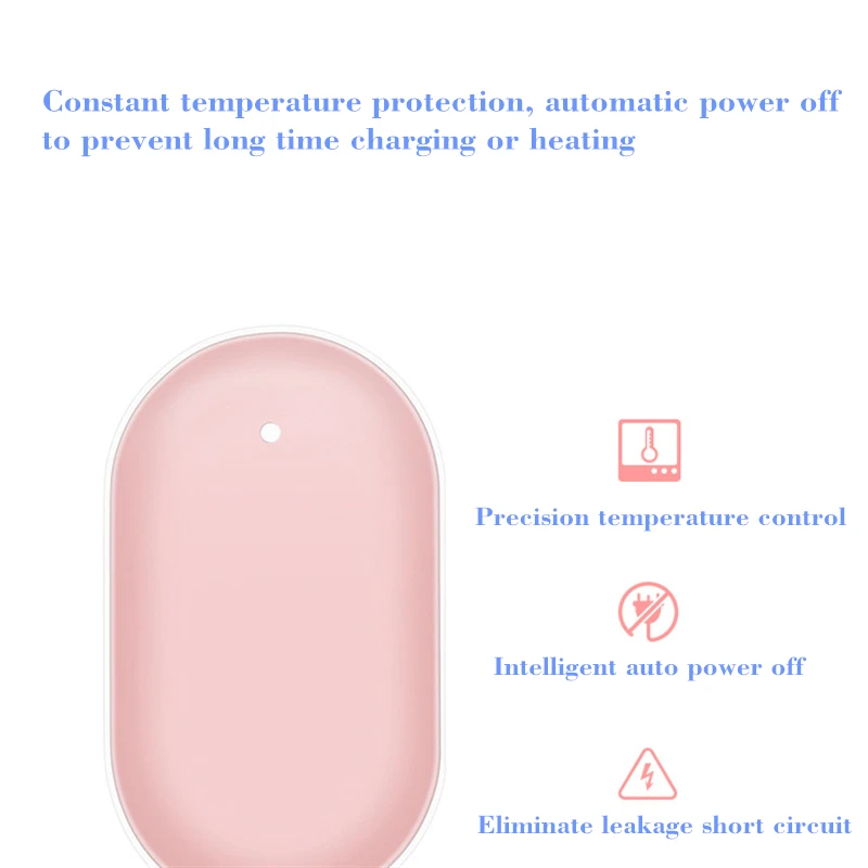 Qianyun домашний согревающий продукт, долговечный мини удобный карманный дорожный обогреватель, 5200 мАч, 5 В, USB Перезаряжаемый СВЕТОДИОДНЫЙ Электрический обогреватель для рук