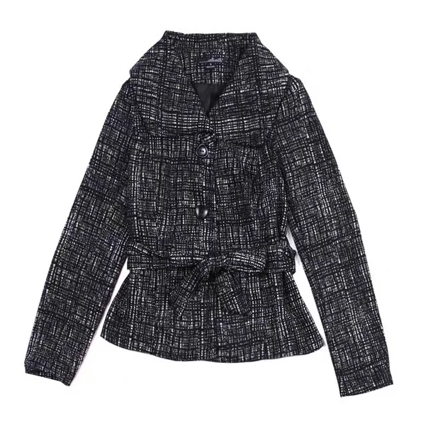 

Women Jacket Coat Plus Size Causal Outwear Plus Size Dark Plaid Turn Down Collar Slim Elegant Jacket Coat Women Outwear Coat New