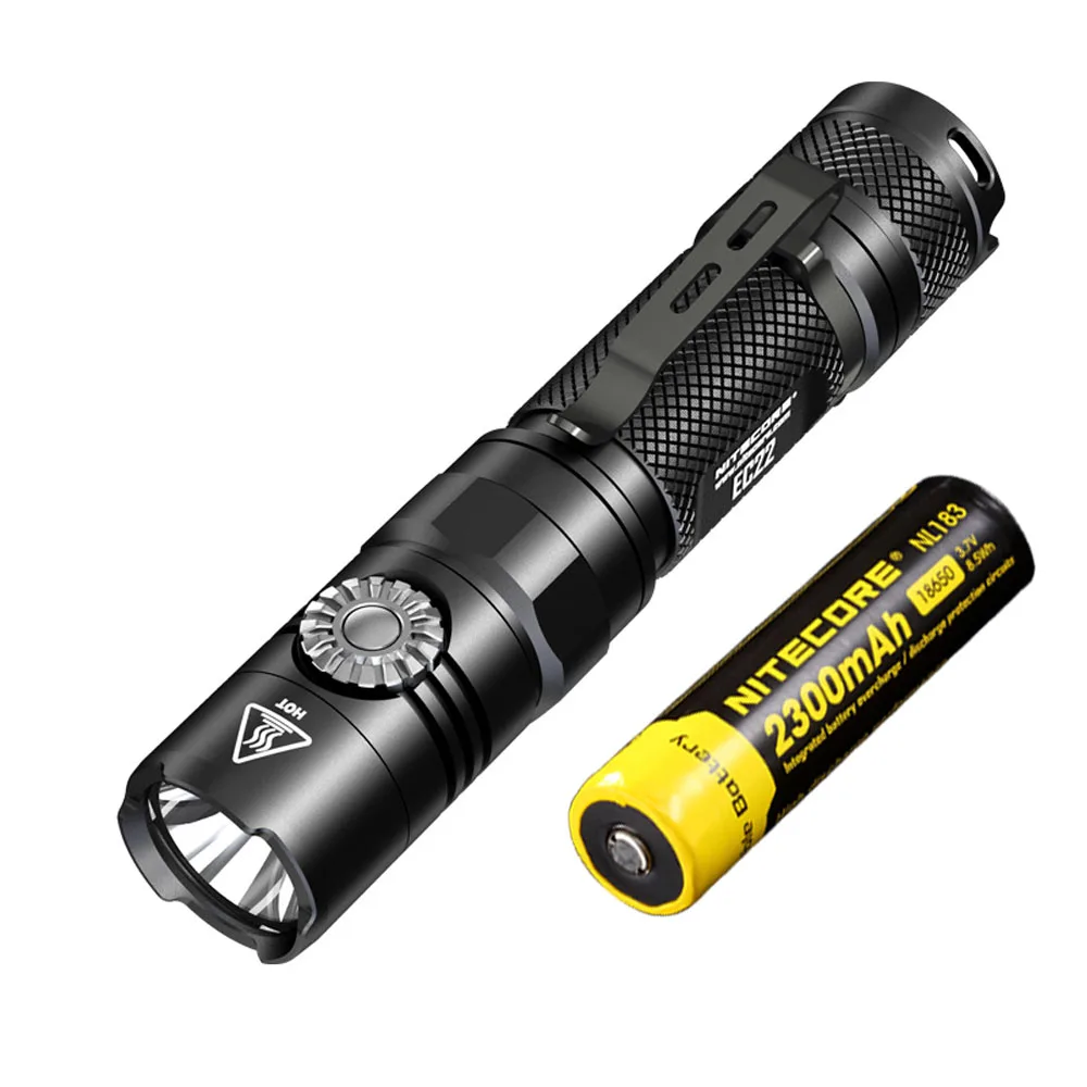 NITECORE EC22 Tacitcal Flash светильник CREE XP-L HD V6 max 1000lm луч бросок 180 м фонарь бесступенчатая яркость светильник - Испускаемый цвет: EC22 NL1823