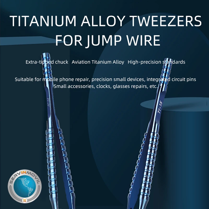 

Titanium Alloy Tweezers Professional Repair Tool 0.15mm Edge Precision Fingerprint Tweezers For Phone Motherboard Copper Wire