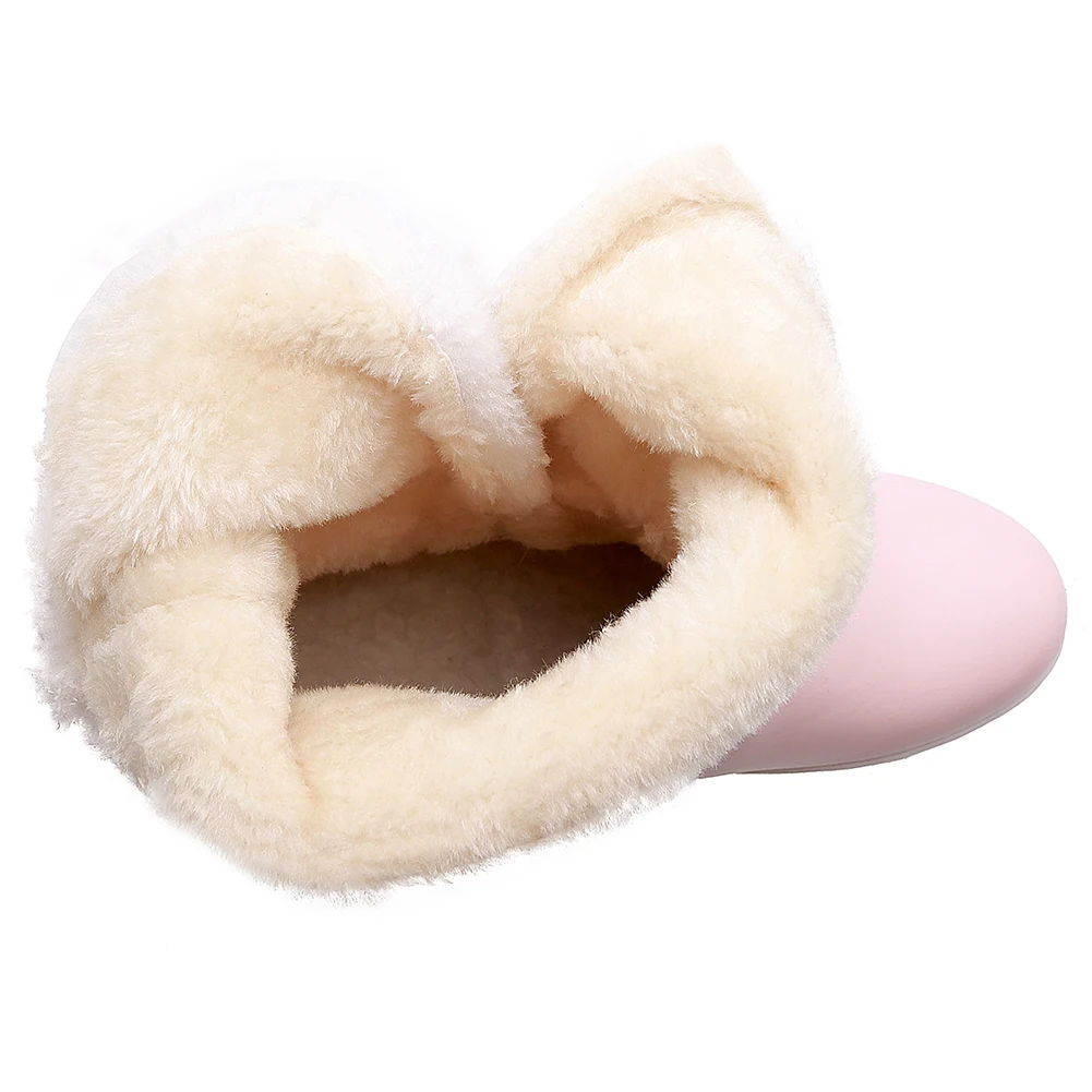 Lapolaka/Новинка, лидер продаж, большие Размеры 30-42 теплые зимние ботинки женская обувь Женская обувь без застежек; удобная обувь; Для женщин сапоги