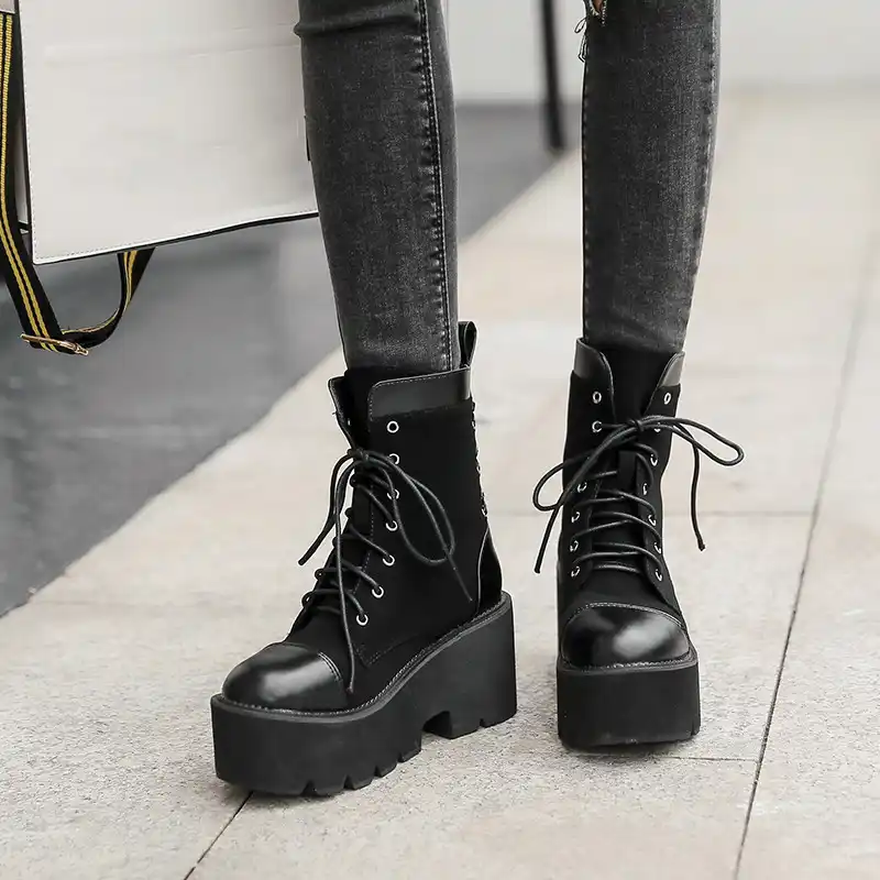 Botines Negros Con Cordon Online Deals, UP TO 57% OFF | www.bravoplaya.com