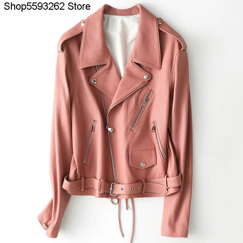 

Sell Off No Supplement 2020 Season Haining Genuine Leather Leather Coat Goat Leather Jacket Locomotive Clothing Female Coat