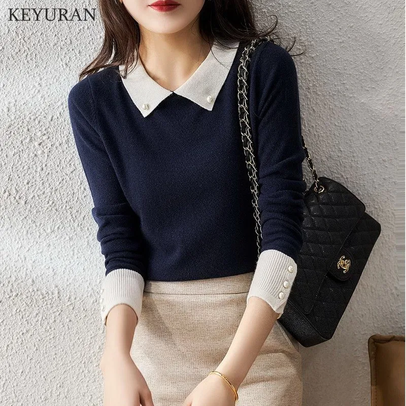 pearl collar sweater