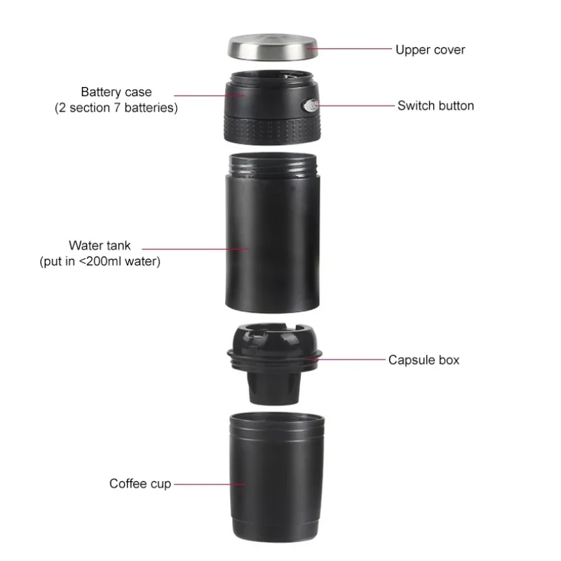 Hand Punch Coffee Machine Capsule Hot Electric Fully Automatic Coffee Extraction Cup Portable Coffee Machine Mini