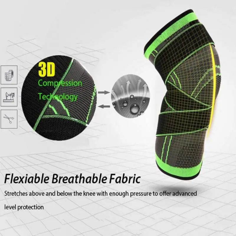 Professional Adult Sports Knee Protective Pads Strap Pressure relieve1PCS  Anti-slip Nylon Knit Basketball Knee Brace