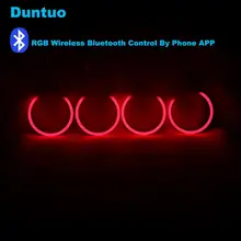 Ангельские глазки хлопок Bluetooth Беспроводной RGB контроллер комплект DRL для BMW E38 E39 E46 E90 E92 E36 E53 E60 E61 E81 E82 E83 E87 E88