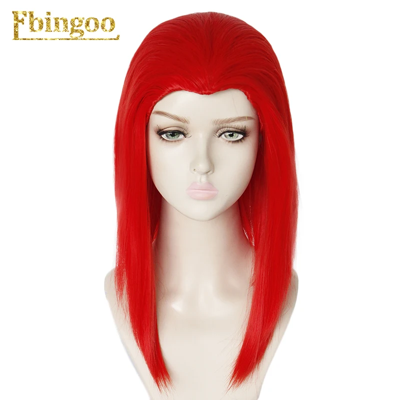 Ebingoo X-men Темный Феникс парик короткий прямой красный фиолетовый Синтетический Косплей парик для костюма Вечерние