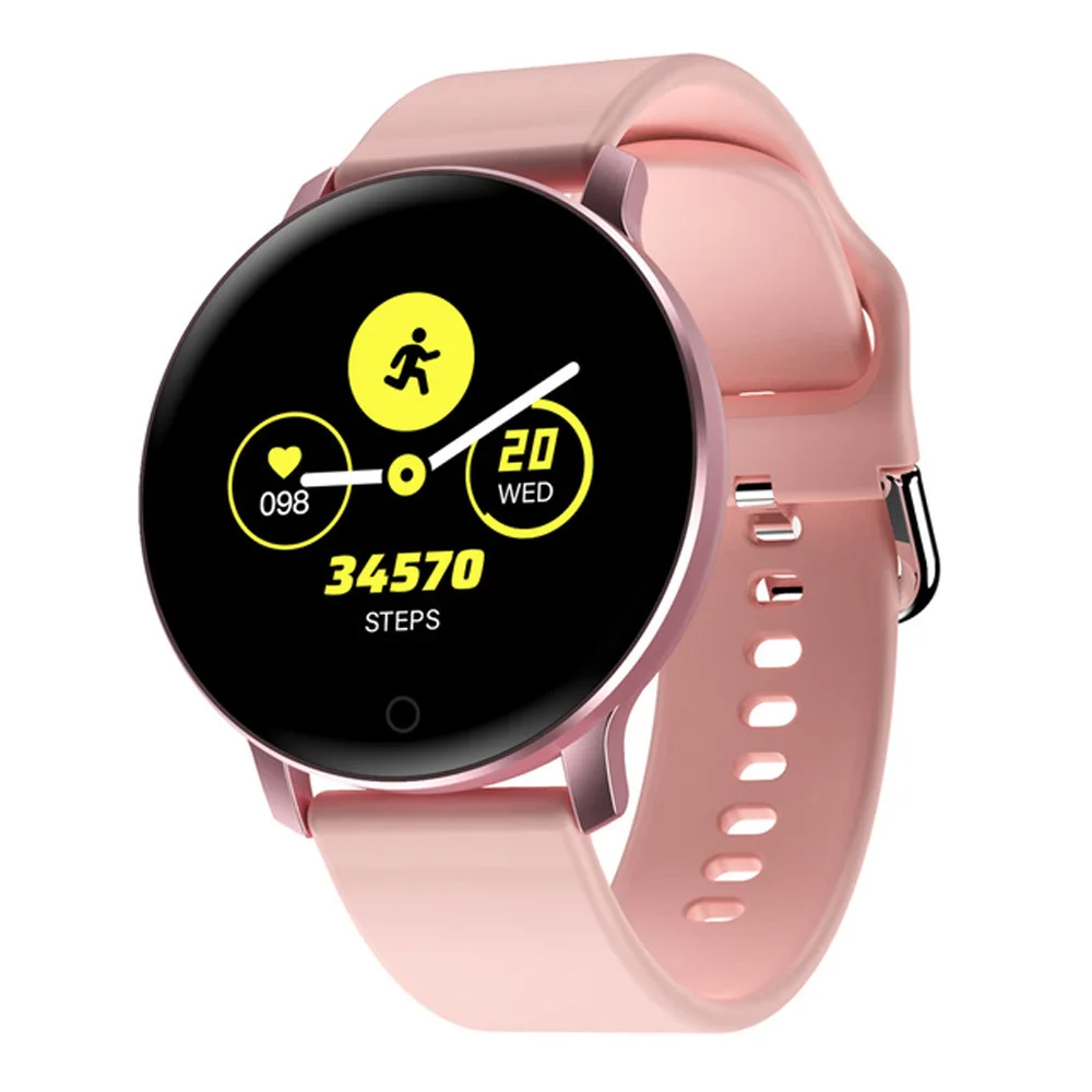 Pink Горячая Распродажа, Новые смарт-часы с Bluetooth для IOS, Android, IPhone, браслет для измерения артериального давления, трекер сердечного ритма для женщин и мужчин, Смарт-часы - Цвет: Pink