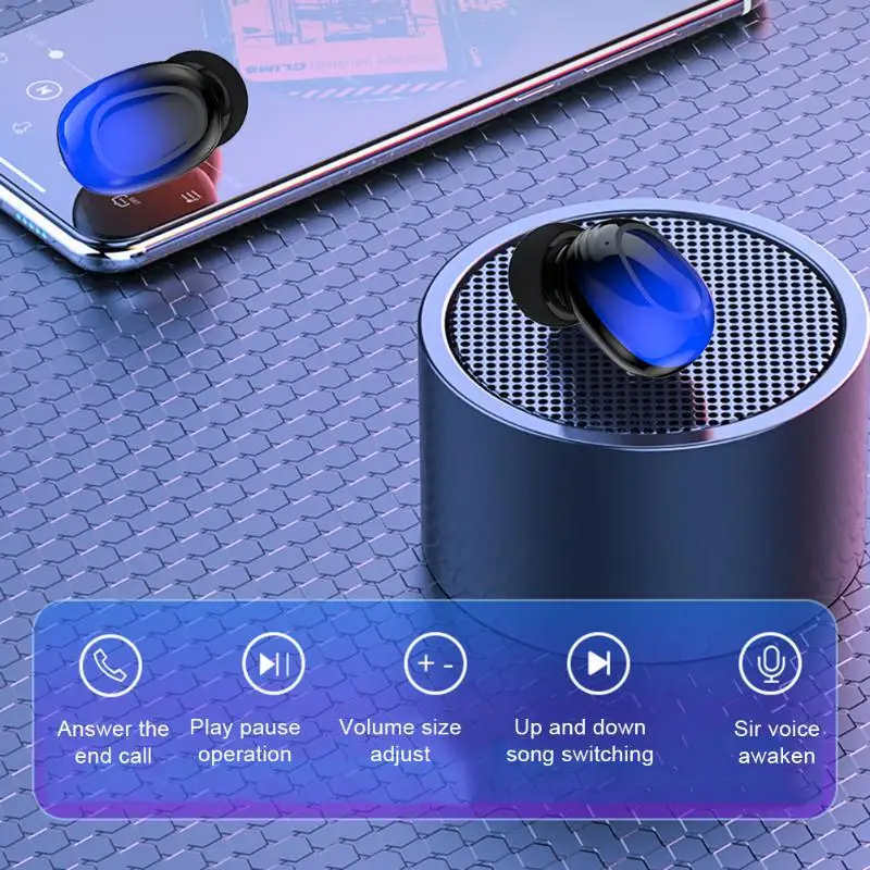TWS 5,0 Bluetooth гарнитура градиентная стерео гарнитура с шумоподавлением светодиодный цифровой дисплей с 1500 мАч зарядный чехол для Android IOS
