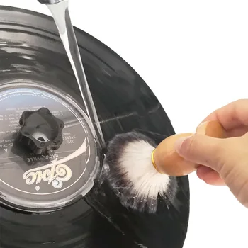 

Phonograph Player LP Vinyl Record Cleaning Clamp Label Saver Protector Durable Care Audio Round Cover Professional Waterproof