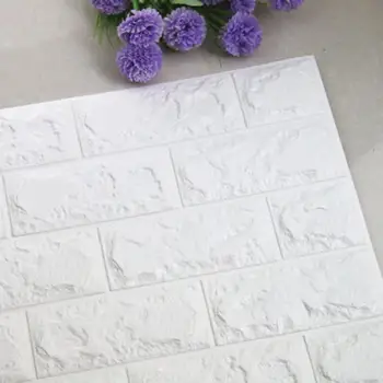 

10 Sheets 3D Wall Stickers Imitation Brick Bedroom Decor Waterproof Self-adhesive Wallpaper For Living Room Kitchen TV Backdrop