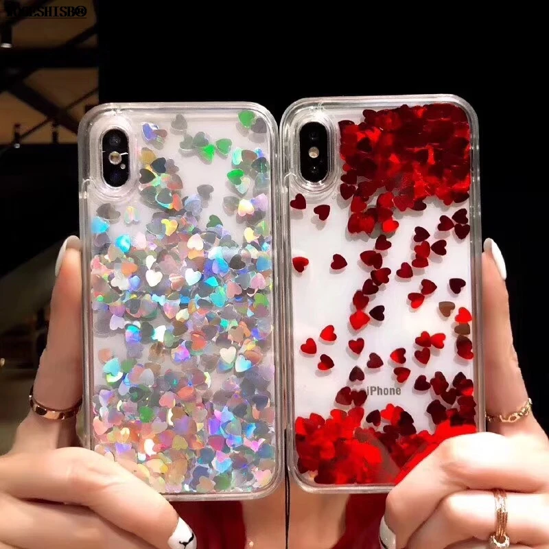 Жидкий чехол для iPhone X XR Xs 11 Pro Max динамический Блестящий Мягкий силиконовый со