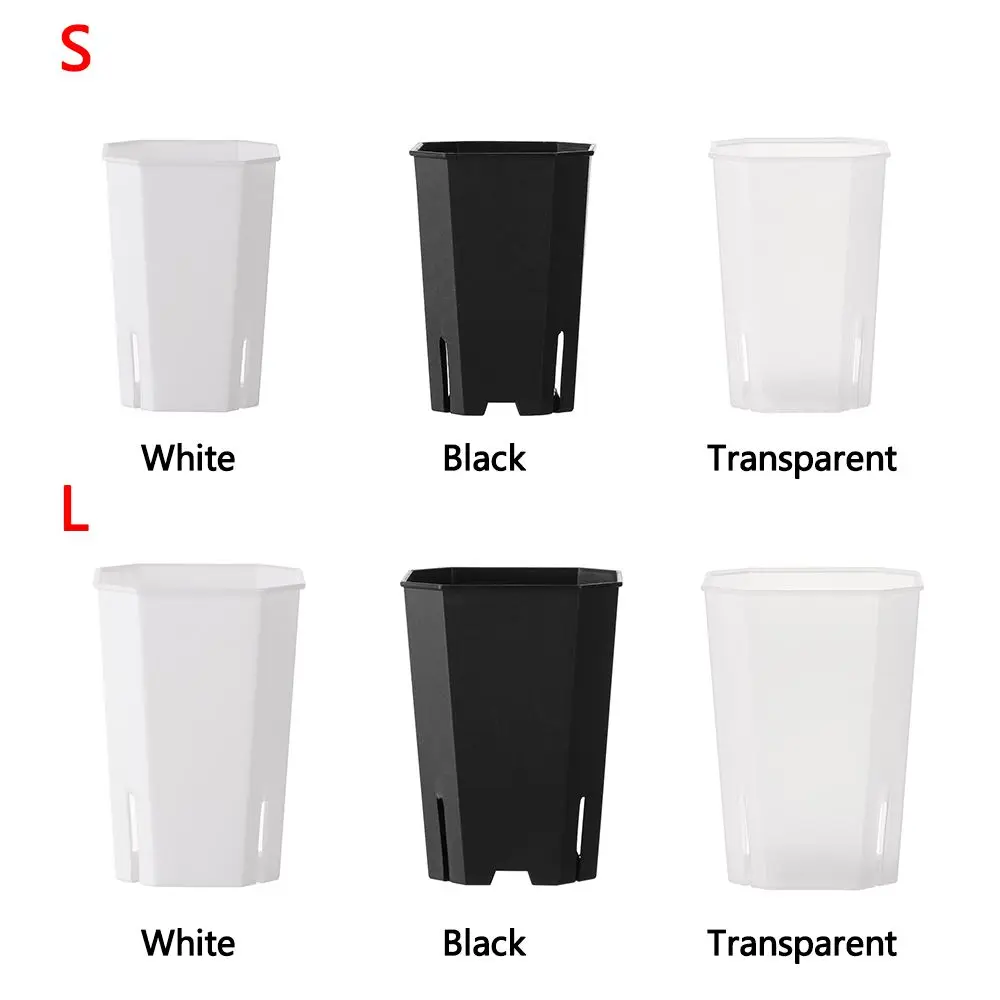 Flower Pot Plant Pot Plastics Side Hole Flower Pot Octagonal Square Succulent Resin Vientiane Transparent