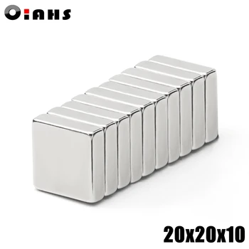 

5pcs 20x20x10 Neodymium Magnet 20*20*10 mm N35 NdFeB Block Super Powerful Strong Permanent Magnetic imanes Block