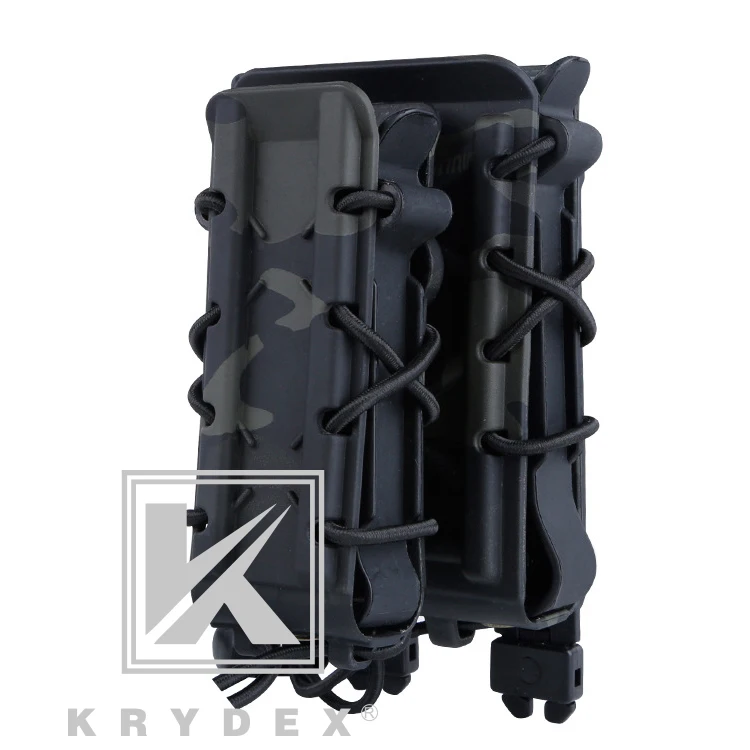 KRYDEX 5,56 мм 7,62 мм+ 9 мм Пистолет подсумок набор тактическая охотничья стрельба MOLLE Держатель Для Журналов Poly Mag держатель для переноски Набор