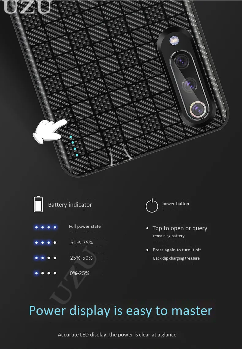 5000 мАч Внешний аккумулятор зарядное устройство чехол для xiaomi mi 9 портативный беспроводной зарядный чехол для xiaomi mi 9 роскошный 2 в 1