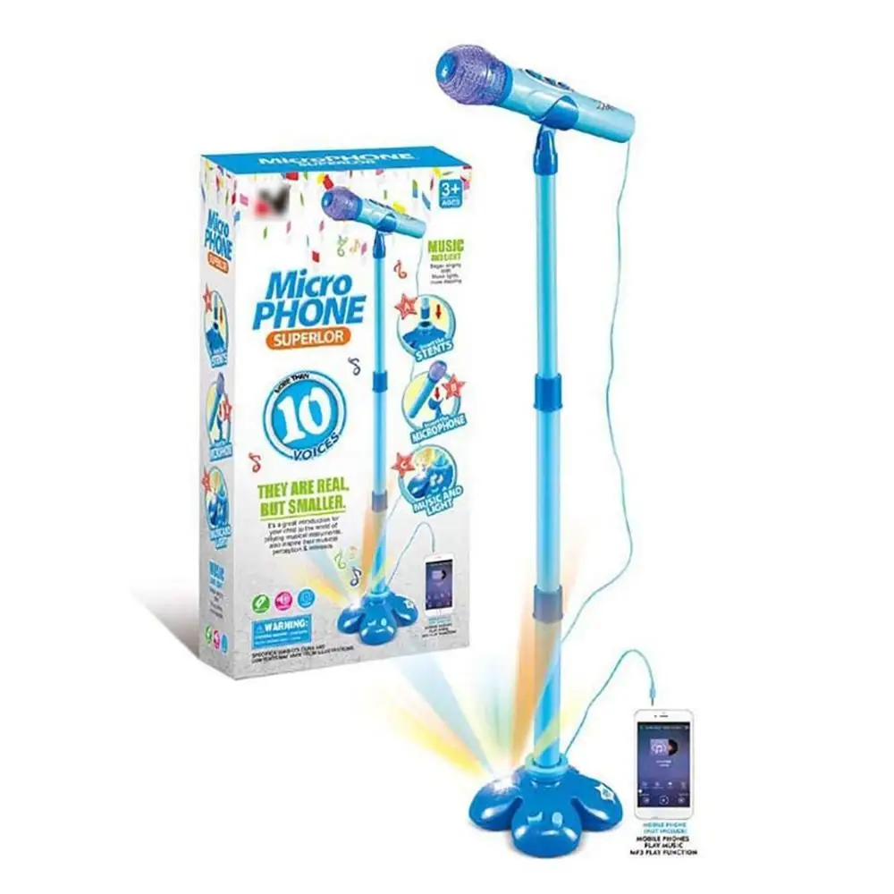 

Hot Selling Kids Baby Karaoke Machine Toys With 1 Microphones Adjustable Stand Music Learning Play Toys Set for Children Gift