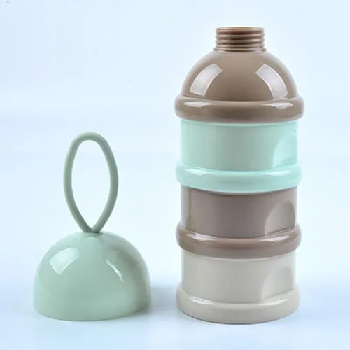 BLUE 3 Слои Портативный Детские Еда ящик для хранения для маленьких детей Миксер для сухого молока фрукт закуска коробке снэк-Коробки Дети Ясельного возраста Детские специально разработанного молочного контейнера - Цвет: BLUE
