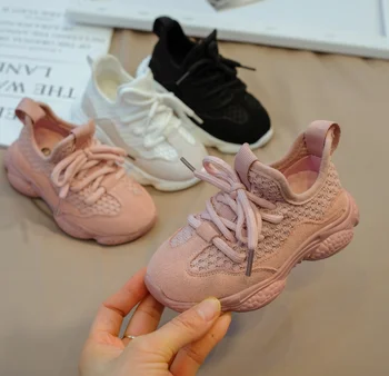 

Baby Sneakers Girls Shoes Children Flat Shoes Infant Kids Baby Girls Boys Solid Stretch Mesh Sport Run Sneakers Shoes