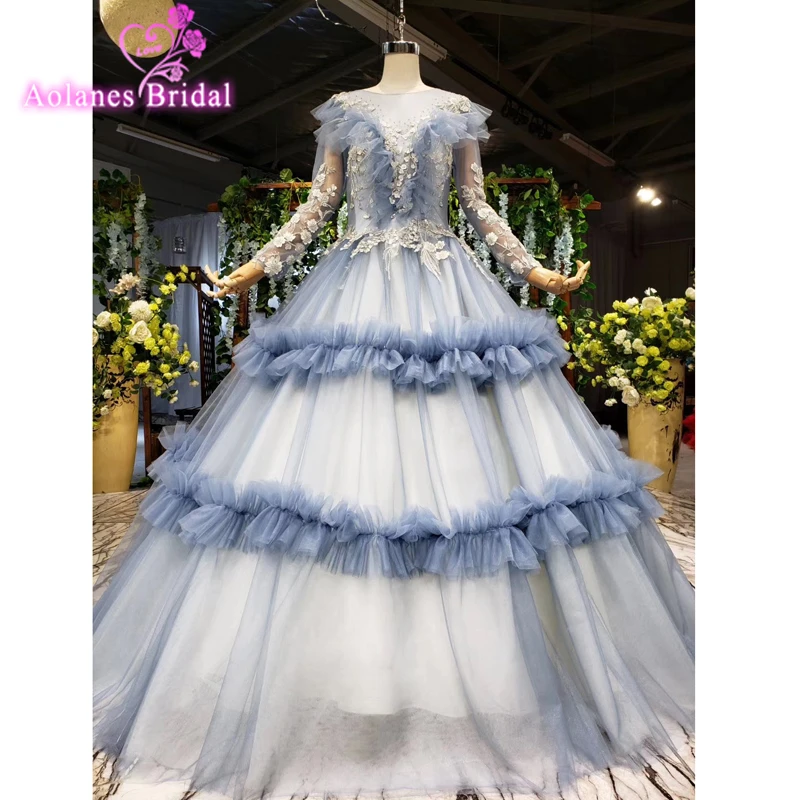 layered evening gowns