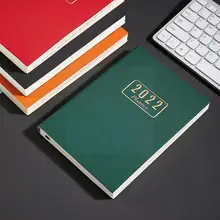 Planejador de notebook planejador 2022, versão em inglês, notebook, suprimentos de papelaria, metais habito, escolar, escritório p0f3