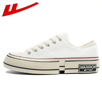 

Warrior 2020 Solid Color Casual Canvas Women Platform Sneakers Breathable Lace-Up Vulcanized Shoes Sport Board Off White Shoes