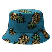 Шапка Freshiman унисекс с принтом ананаса Двусторонняя одежда козырек Путешествия Хип Хоп Кепка пара плоская водонепроницаемый складной бассейн Рыбалка шляпа