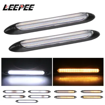 Luci DRL per Auto 12V indicatori di direzione strisce LED lampeggianti lampade da corsa diurne Auto indicatore di nebbia lampeggiatore accessori automobilistici universali