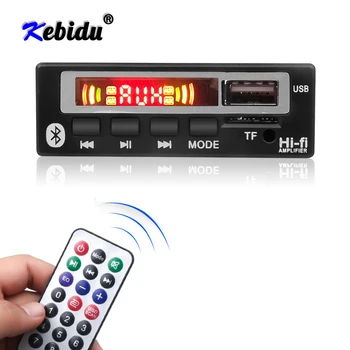 

Kebidu LED Wireless Bluetooth 5V-12V MP3 WMA WAV Decoder Board Audio Module Music Speaker MP3 USB FM TF Radio Car accessories