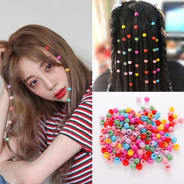 30/100pcs Hair Braids Beads Headwear Cute Candy Colors Plastic Hairpins  Mini Hair Claw Clips for Women Girls Hair Accessories - AliExpress