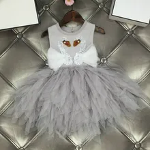 Платье-пачка ручной работы для девочек; Свадебные платья; детское вечернее платье принцессы для дня рождения; сетчатая одежда с бисером и лебедем; CA9691