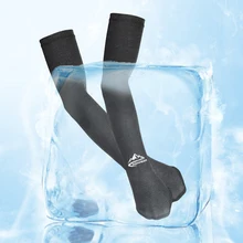 Рукава из ткани льда, 1 пара, гетры для женщин, для велоспорта, защита от ультрафиолета, защита от солнца, бег, вождение, баскетбол, спортивный рукав