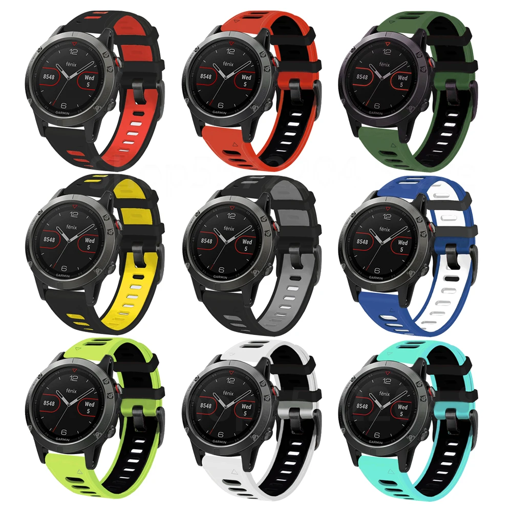 22 26MM Quick Release Bracelet Silicone Watch Wrist Band Strap For Garmin Fenix 6 6X Pro Fenix 5 5X Forerunner 935 945 Wirstband