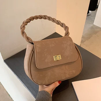 

Retro Simple Small Bag 2020 Autumn and Winter New Fashion All-Match Saddle Bag Online Influencer Pop Shoulder Underarm Bag