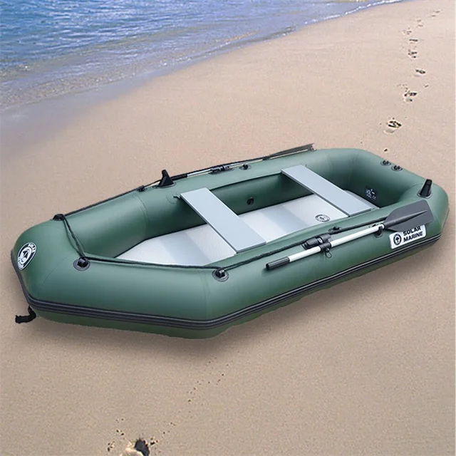 Solar Marine 2.7 M 4 Person Pvc Inflatable Fishing Kayak Boat Canoe Air Mat  Floor With Free Accessories - Racing Boats - AliExpress