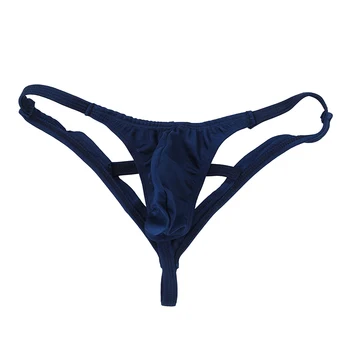 

Mens Y Back Stretch Pouch Thong Underwear G-string - Dark Blue