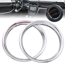 2 шт., Хромированные вставки в вентиляционное отверстие для Nissan Versa латио 2012-2017 2 шт., Хромированные вставки в вентиляционное отверстие для Nissan Versa латио 2012-2017
