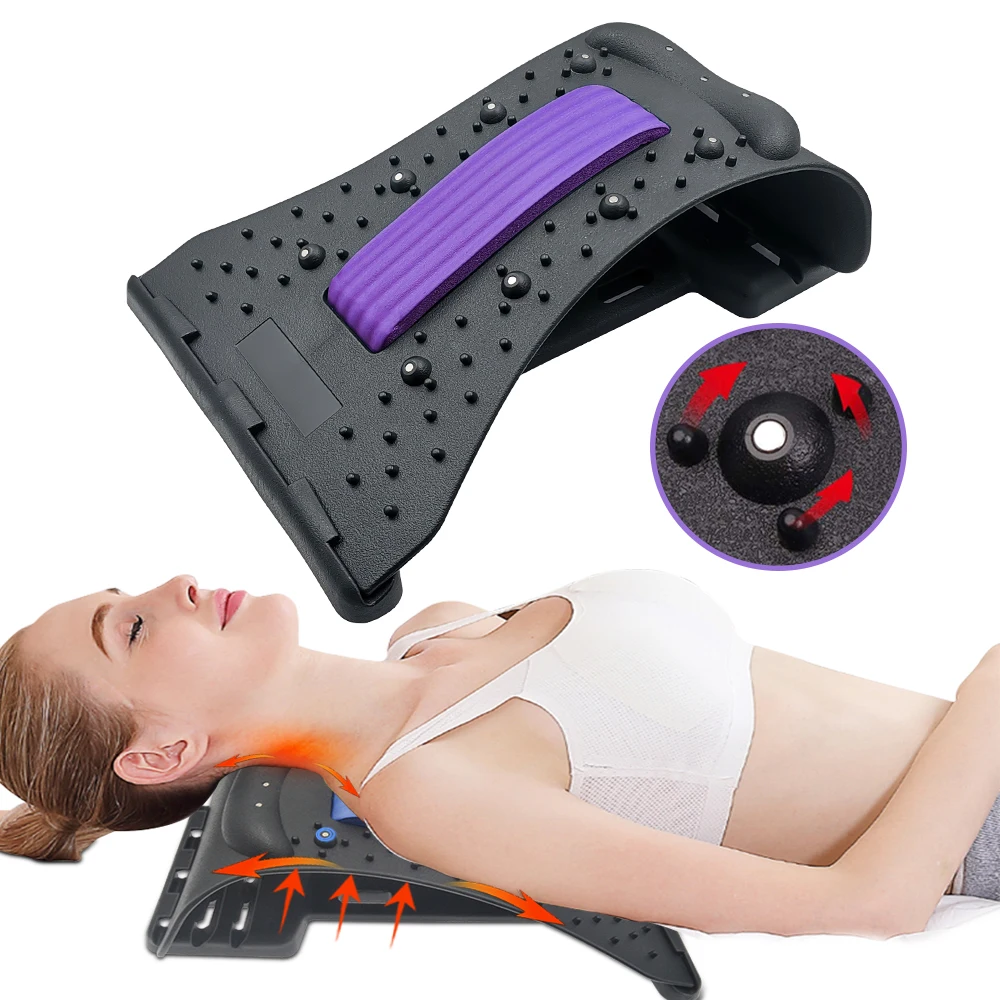 Magnetic Neck And Back Massager Stretcher Relief Spine Lumbar Shoulder Pain Cervical Pillow Relax Body Therapy Fitness Equipment