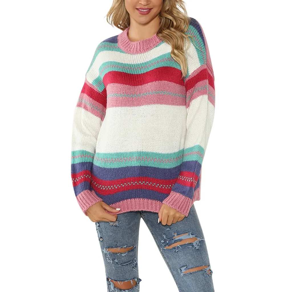 Sweater Women Solid O Neck Long Sleeve Knitted Sweater 2019 Autumn Winter Female Pullover Sweaters Ladies Loose Knitwear Tops Sweater Women Solid O Neck Long Sleeve Knitted Sweater 2019 Autumn Winter Female Pullover Sweaters Ladies Loose Knitwear Tops