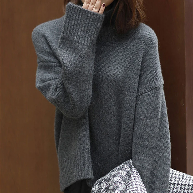 Autumn  winter new cashmere sweater women's plus