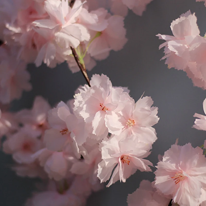 

Creative Artificial Cherry Blossoms Flower Vines Party Supplies 180cm Garland Silk Fake Cherry Flower Rattan Wedding Home Decor