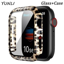 

Glas + Fall für Apple Uhr Fall 42mm 38mm serie 6 se 5 4 3 2 1 stoßstange screen Protector + abdeckung Zubehör iWatch Fall 40mm 4