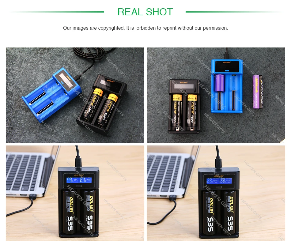 Golisi I2 2A Smart USB Charger with LCD Screen