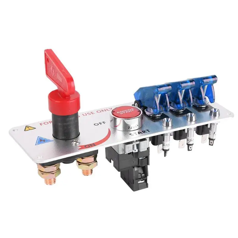 Hot Sale Switch Panel Portable Delicate Design 12V Racing Car Ignition Switch Panel with Engine Start Push Button Toggle Switch