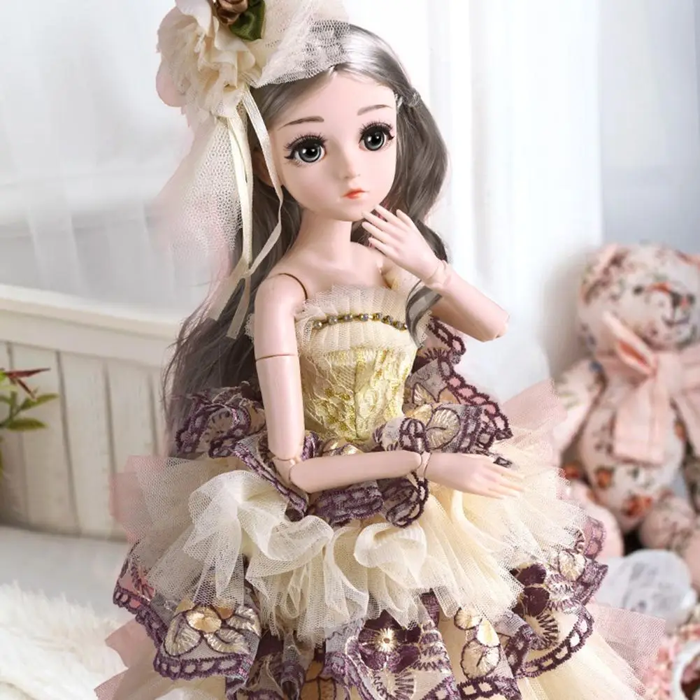 18 дюймов BJD куклы принцесса подвижные шарнирные куклы игрушки интеллектуальные реалистичные нежные модные куклы подарок для детей