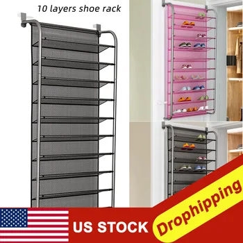 

36 Pair Up Door Hanging Shoe Rack 10 Tier Shoes Organizer Wall Mounted Shoe Hanging Shelf For Home Dormitory shoes